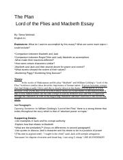 Реферат: Macbeth Vs Lord Of The Flies Essay