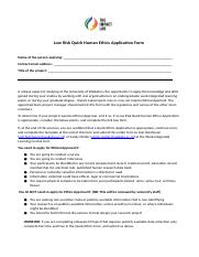 2023 Impact Lab Low Risk Quick Human Ethics Application Form.docx