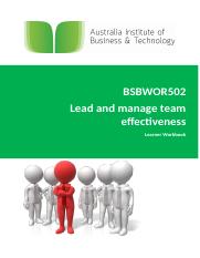 BSBWOR502 Learner Workbook(guri3280).docx