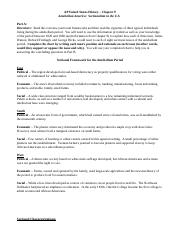 Chapter 9 - Sectionalism in America worksheet