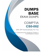 Updated CompTIA CySA+ CS0-002 Dumps Questions V10.02 DumpsBase.pdf