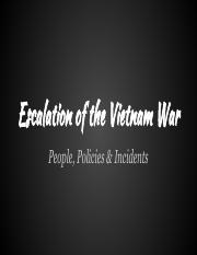Escalation of the Vietnam War
