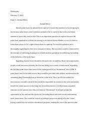 animal ethics essay