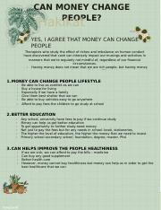 Money can change people- Izzati.docx