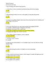 Critical thinking and evidence based practice Quiz copy.docx
