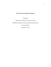 APN Professional Development Plan Paper. Celia doc. (1).docx