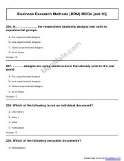 business-research-methods Solved MCQs  [set-10] McqMate.com.pdf