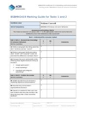 1 BSBMKG419 Marking Guide - Competent.docx
