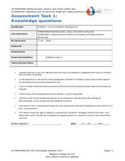 SITXWHS006 [InsertName_ID] AT1 Knowledge Questions.docx