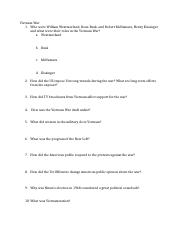 Copy of Vietnam War Questions