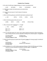 Random Chem Exam 3 Questions
