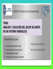 Análisis y solución del golpe de ariete ( EQUIPO 7).pptx