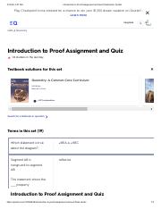 introduction to proof assignment quizlet