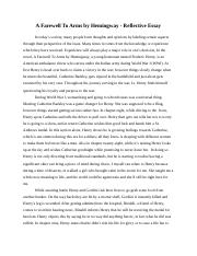 A Farewell To Arms by Hemingway - Reflective Essay (1).docx