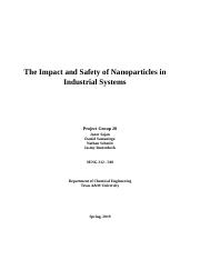 The Impact and Safety of Nanoparticles in Industrial Systems.docx