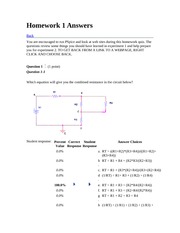 Homework 1 Answers