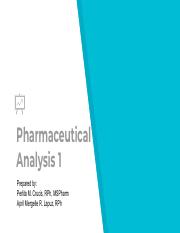Pharmaceutical Analysis 1 - Midterm.pdf