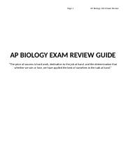 AP Biology Exam Review-Key.docx