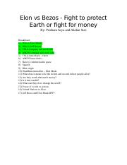lon vs Bezoz - Fight to protect Earth or fight for money V1.docx