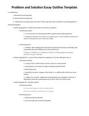 template for problem and solution essay