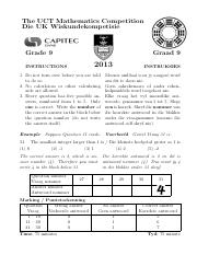 UCT Mathematics Competition 2013 Grade 9.pdf