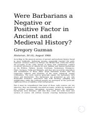 Guzman, Were the Barians a Negative or Positive Factor.docx
