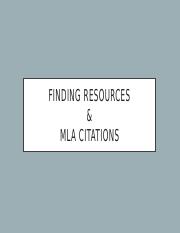MLA and Resources.pptx