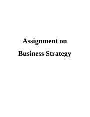 Assignment on Business Strategy.docx