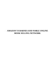 AMAZON VS BARNES AND NOBLE ONLINE BOOK SELLING NETWORK.docx