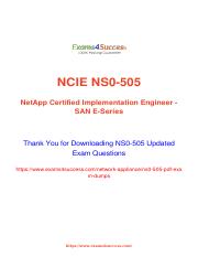 Netapp NS0-505 Exam Questions - Secret to Pass in First Attempt.pdf
