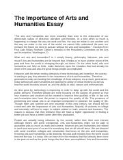 humanities essay topics