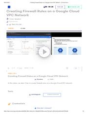 Creating Firewall Rules on a Google Cloud VPC Network - A Cloud Guru.pdf