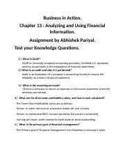 Business in Action - Assignment Chp-13.docx