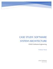 CIS421 Case Study Software System Architecture.docx