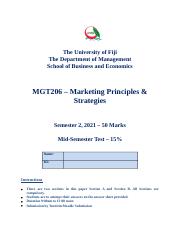 MGT206 MID SEMESTER TEST PAPER - Question Paper.docx