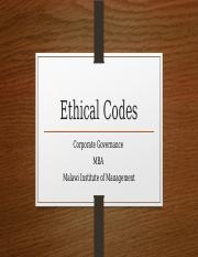Cororate Governance Ethical Codes.ppt
