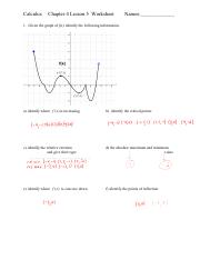 Calculus Chapter 4A lesson 5 WORKSHEET 2015 MOST ANSWERS