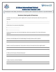 Business Revision Sheet  Grade 10 American.pdf