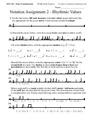 MUS 101 - Notation Assignment 2 - Rhythmic Values.pdf