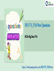 2021 HCIA-Big Data V3.0 H13-711_V3.0 Questions and Answers.pdf