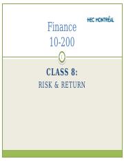 Class 8 - 10200A - Risk.pptx