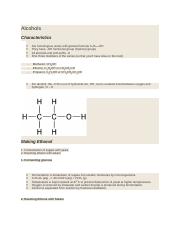 M8L2- Reactions of Alcohols, Alkanoic Acids and Esters-NOTES.docx