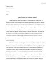 Climate change and California Wildfires.docx