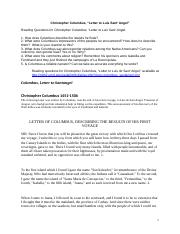 letter to luis de santangel regarding the first voyage summary