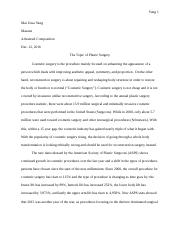 Cosmetic Surgery Essay