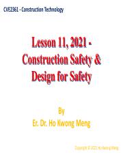 Lesson 11, 2021 - Construction Safety & Design for Safety..pdf