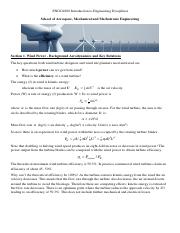 Wind Power Experiment Aerodynamics