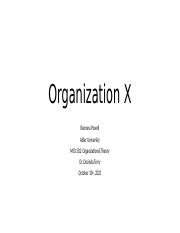 Organization X Week 6 presentation.pptx