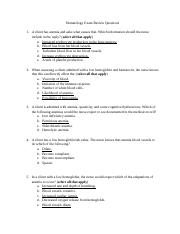 Hematology exam review questions with answers (1).docx