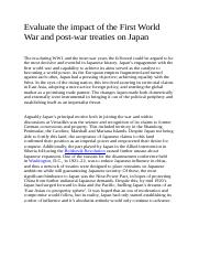 Imapct of WW1 and treaties on Japan.docx